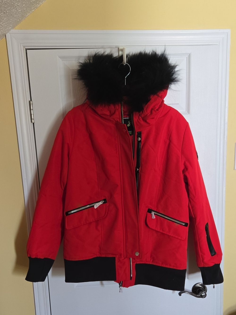 🦝NIC & FION Red Raccoon Winter Coat For Women